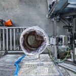 drum discharging station