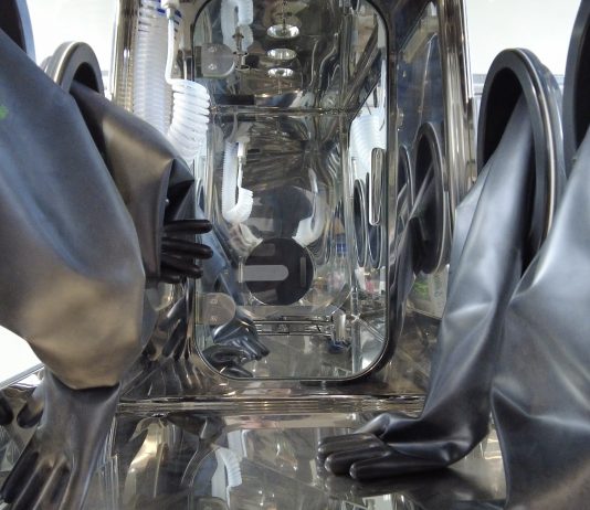 Double sided glove box