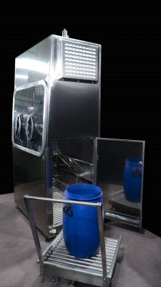 Drum liquid transfer containment station