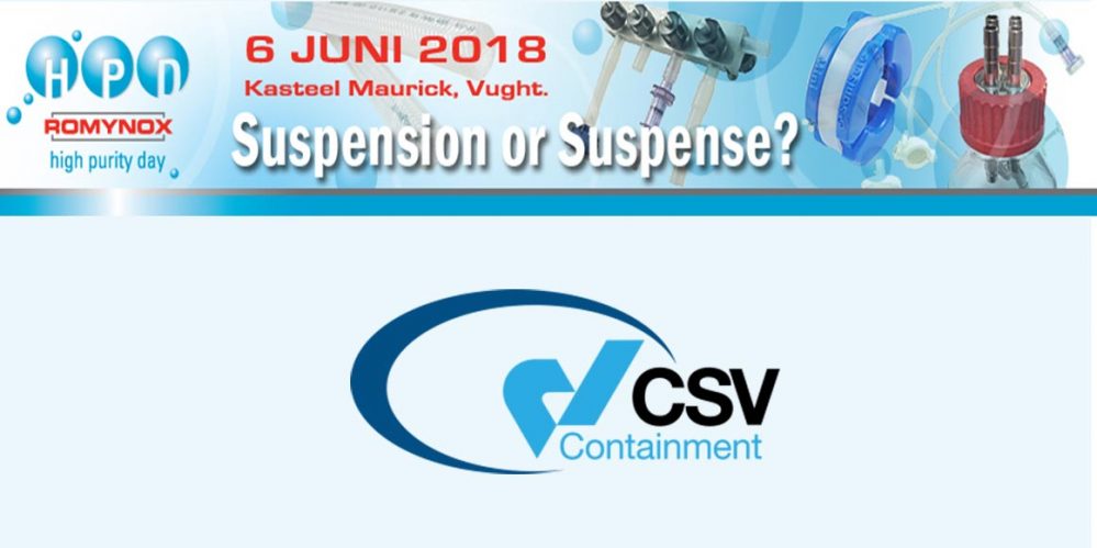 CSV Containment will take part to HIGH PURITY DAY 2018